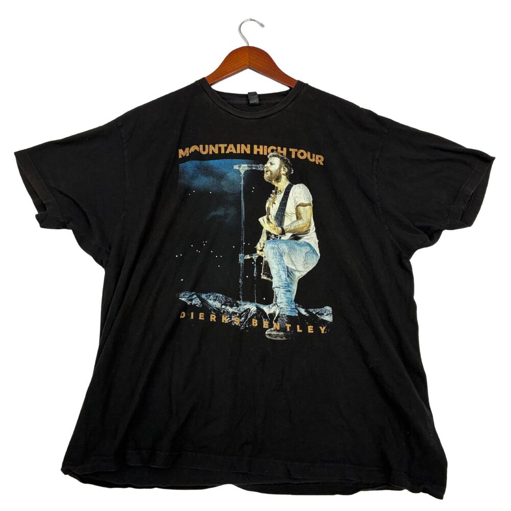 Dierks Bentley Mountain High Tour 2018 T Shirt Mens 2XL Black Country Concert